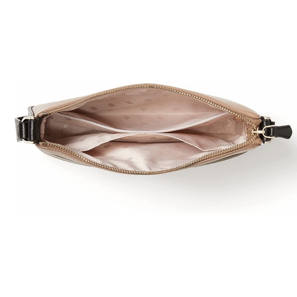 kate spade run around medium crossbody - black multi - Picture 3 of 7